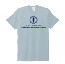 Load image into Gallery viewer, Short Sleeve Logo Tee (Baby Blue w/ Navy Logo)