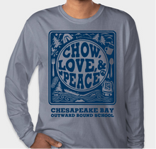 Load image into Gallery viewer, Peace, Love, &amp; Chow Long Sleeve T-Shirt
